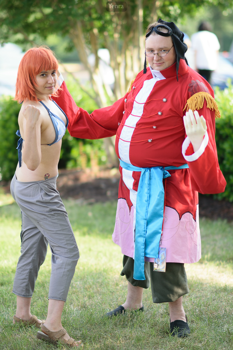 Nami and Scratchmen Apoo from One Piece