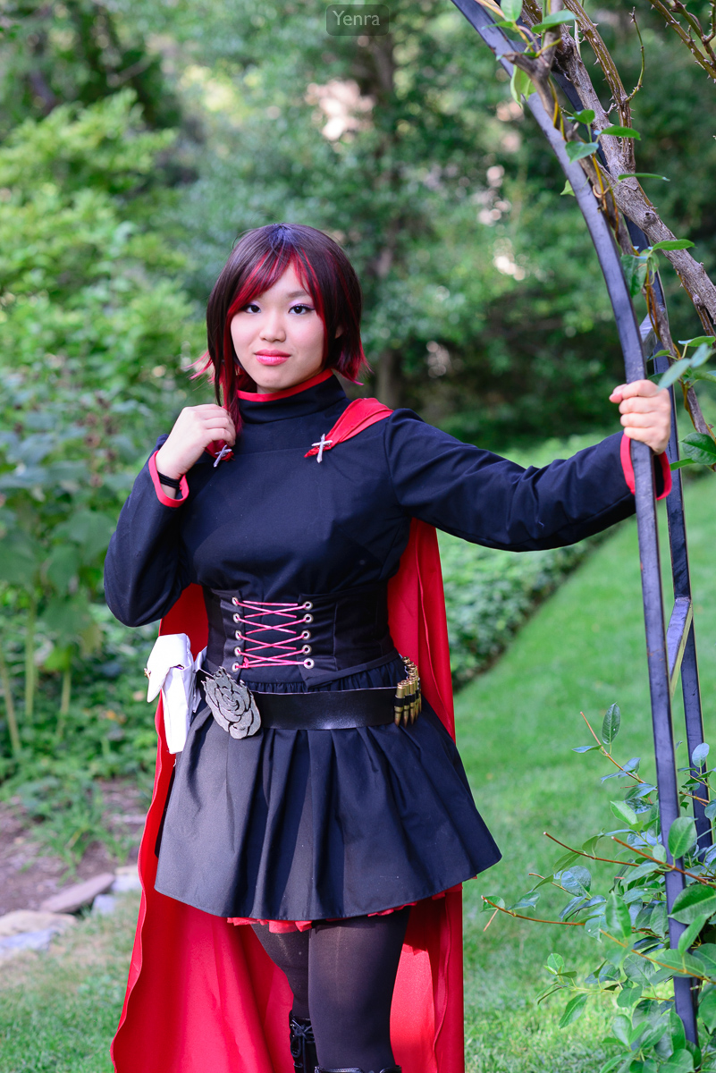 Ruby Rose from RWBY in the garden