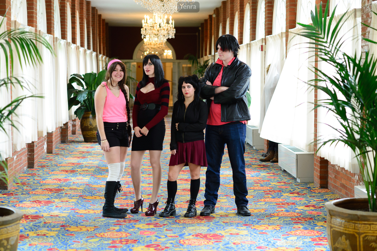 Modern day Avatar group: Ty Lee, Azula, Mai, and Zuko