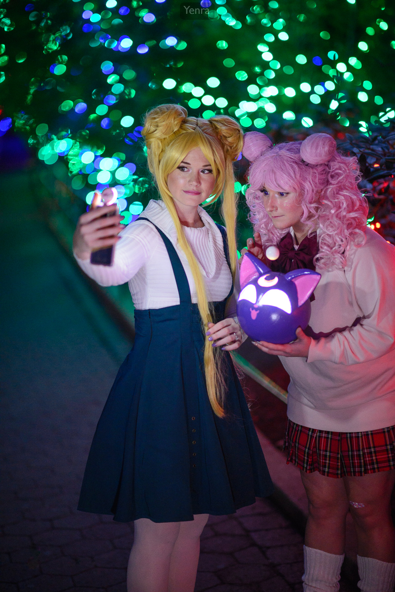 Sailor and Chibi Moon at Zoo Lights