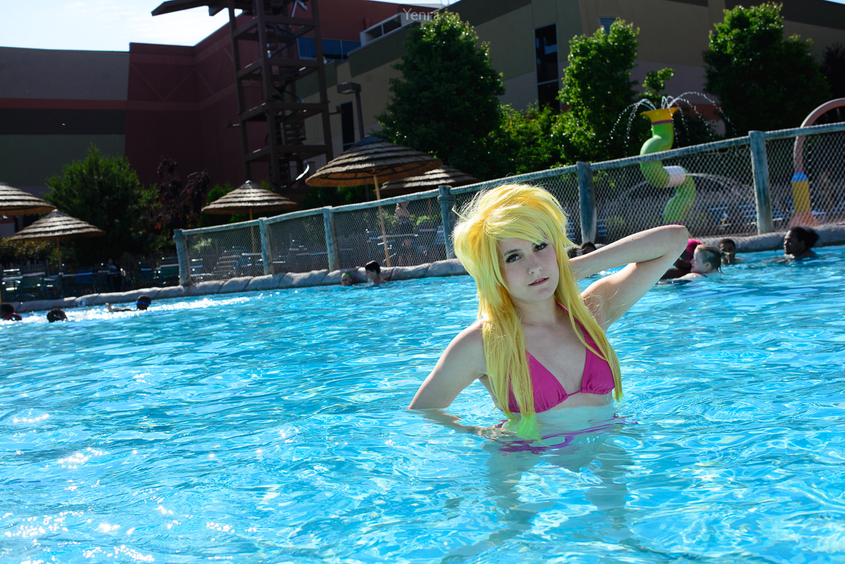 Stocking in the Pool, Swimsuit, Panty and Stocking