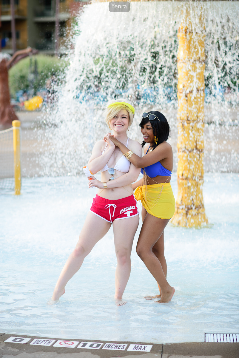 Swimsuit Mercy and Pharah from Overwatch