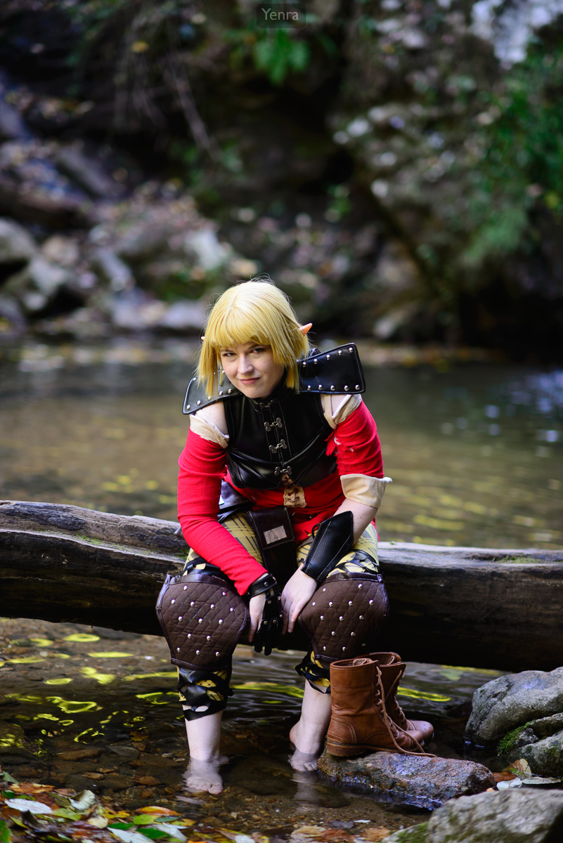 Sera from Dragon Age by the Waterfall