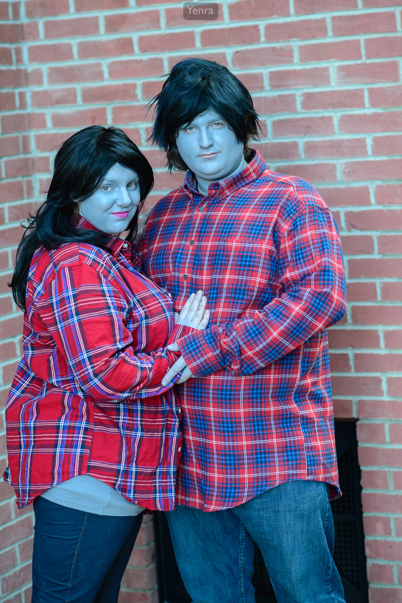 Marceline the Vampire Queen and Marshall Lee the Vampire King from Adventure Time