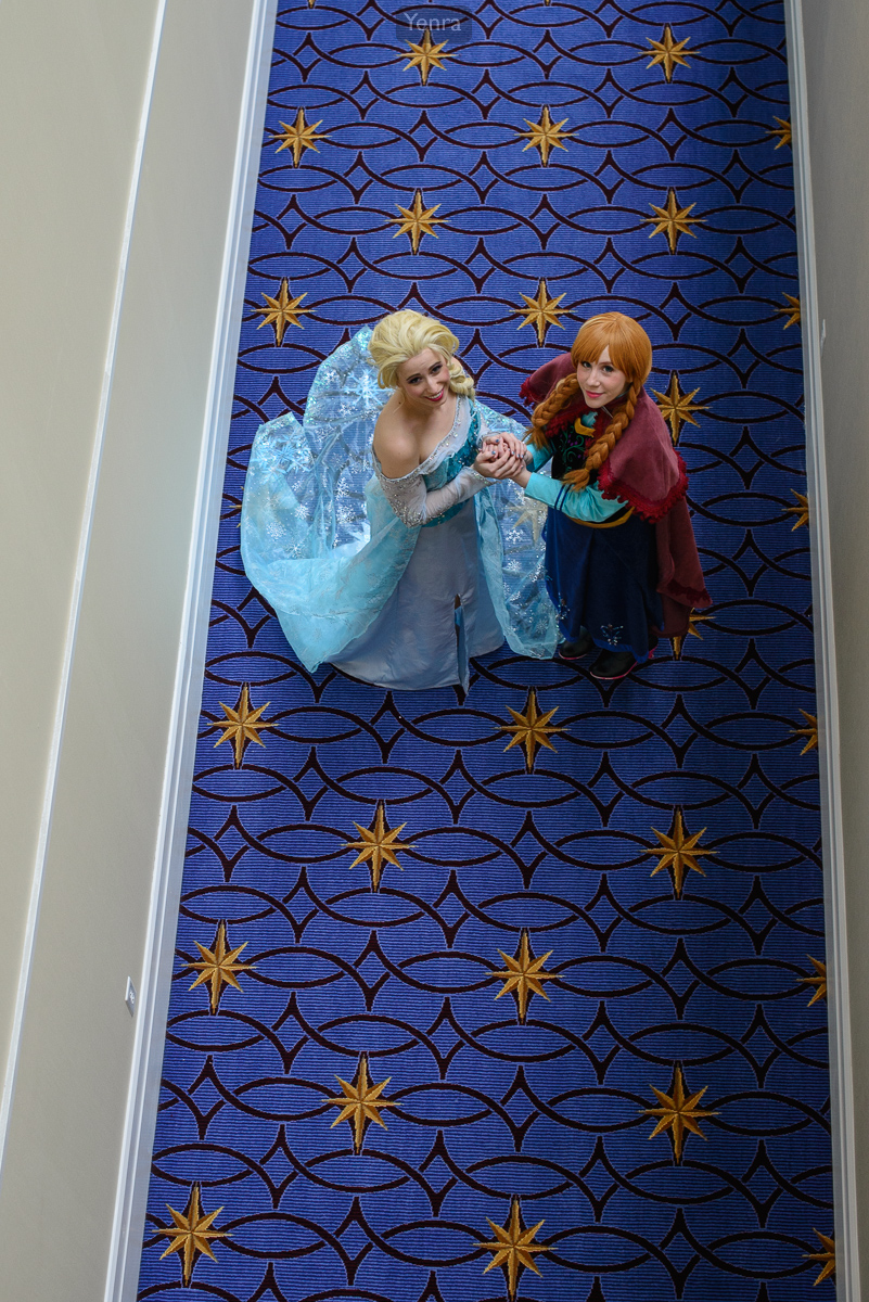 Sisters Elsa and Anna from Frozen