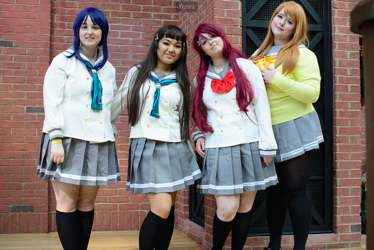 Kanan, Dia, Riko, and Hanamaru, Winter Uniform Aqours, Love Live Sunshine