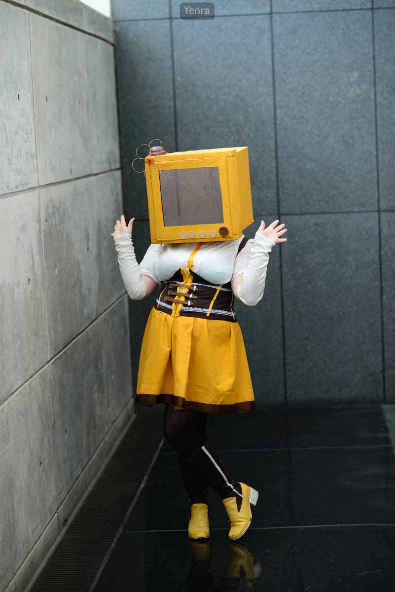 Mami from Madoka with a TV head a-la FLCL-style