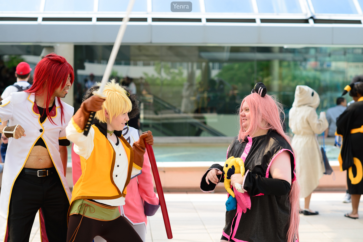 Luke fon Fabre, Guy Cecil, Anise Tatlin, and Arietta the Wild from Tales of the Abyss