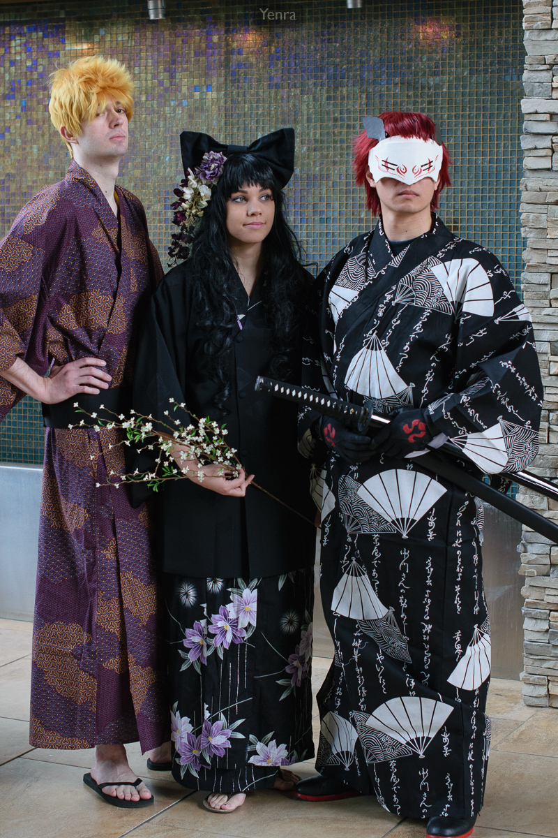 Sun (Kimono), Blake (Yukata), and Adam (Kimono), RWBY