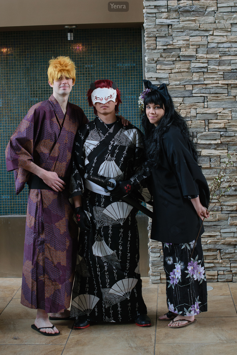 Sun (Kimono), Adam (Kimono), and Blake (Yukata), RWBY