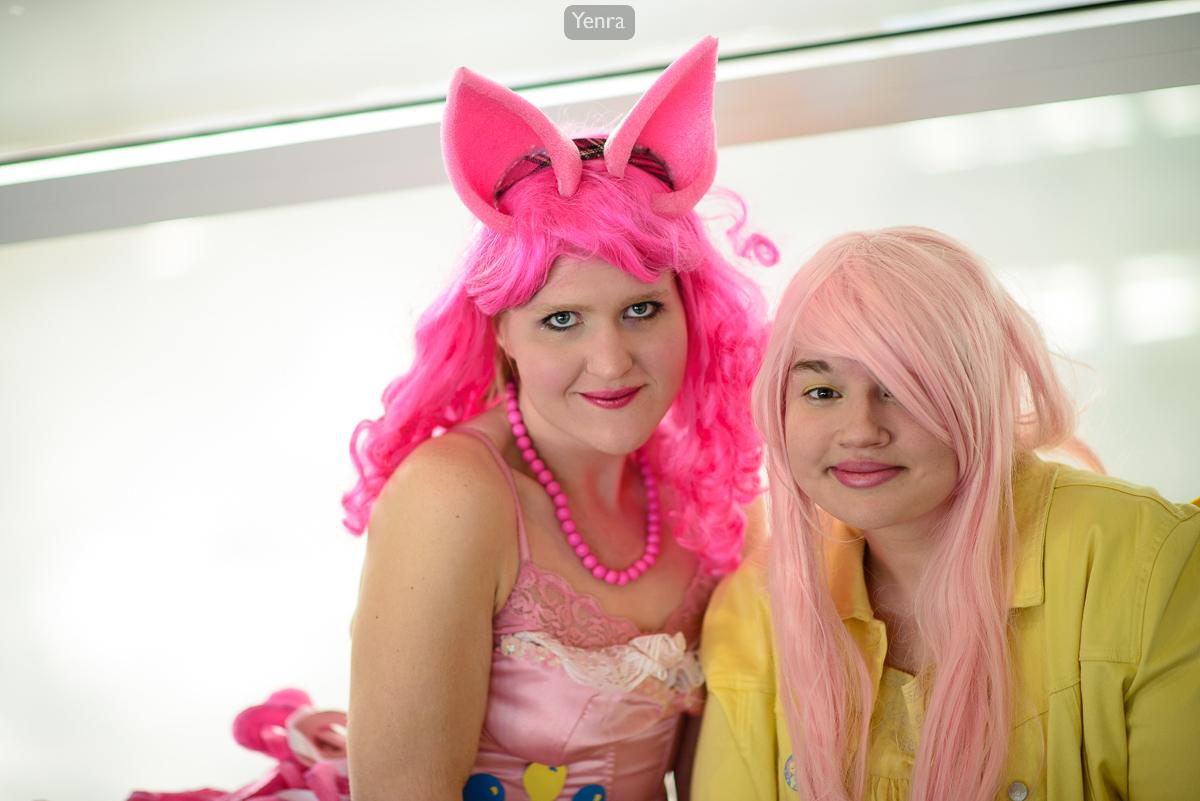 Pinkie Pie (left) and Fluttershy (right) from My Little Pony: Friendship is Magic