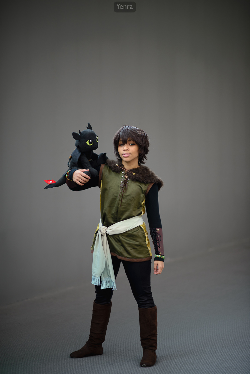 Hiccup from How to Train Your Dragon with Toothless