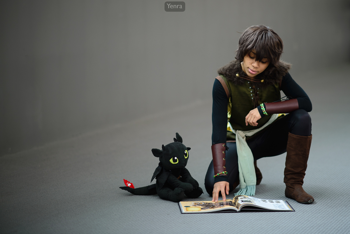 Hiccup from How to Train Your Dragon with Toothless