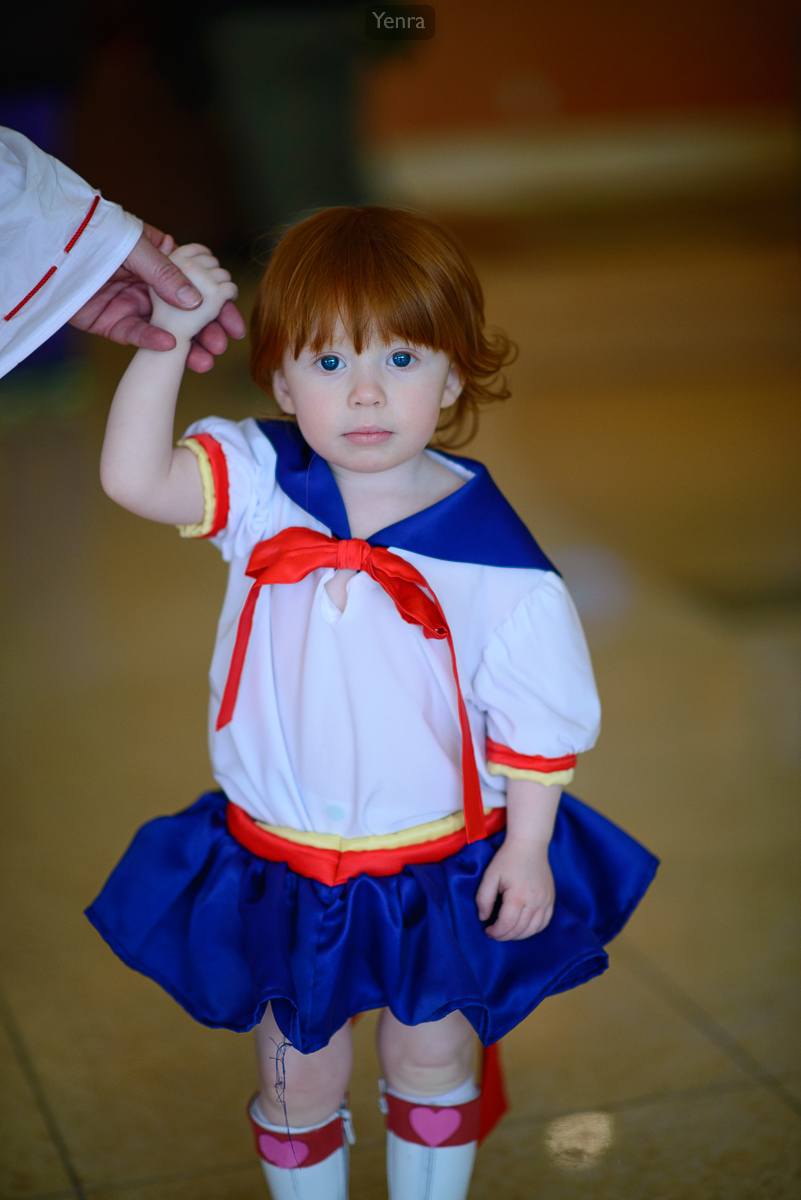 Little Sailor Moon with red hair