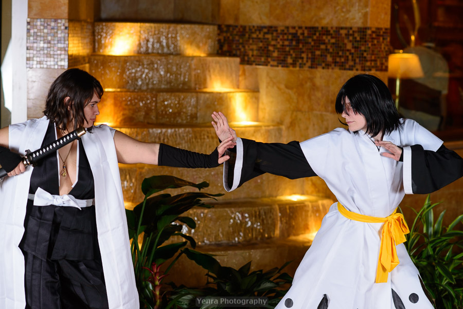 Captain Soi Fon facing off