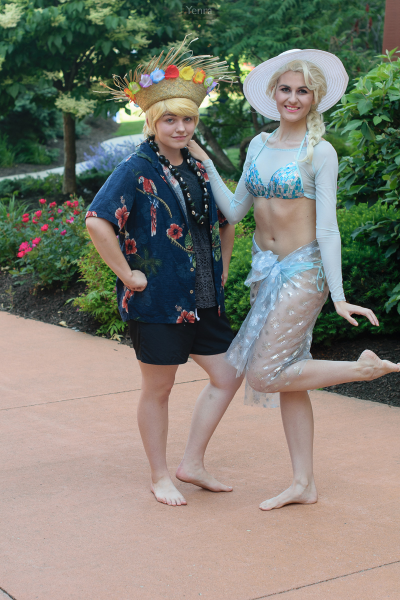 Kristoff and Elsa, Swimsuit, Frozen