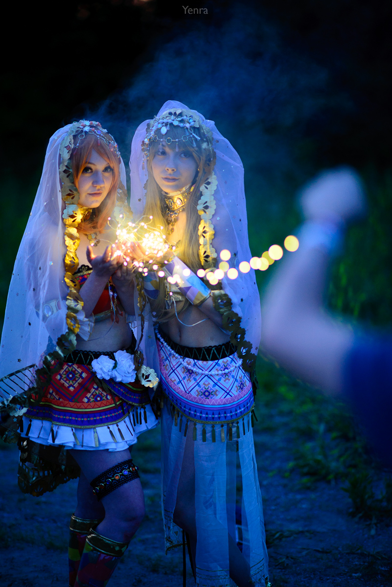 Arabian Honoka and Kotori with Fairy Lights