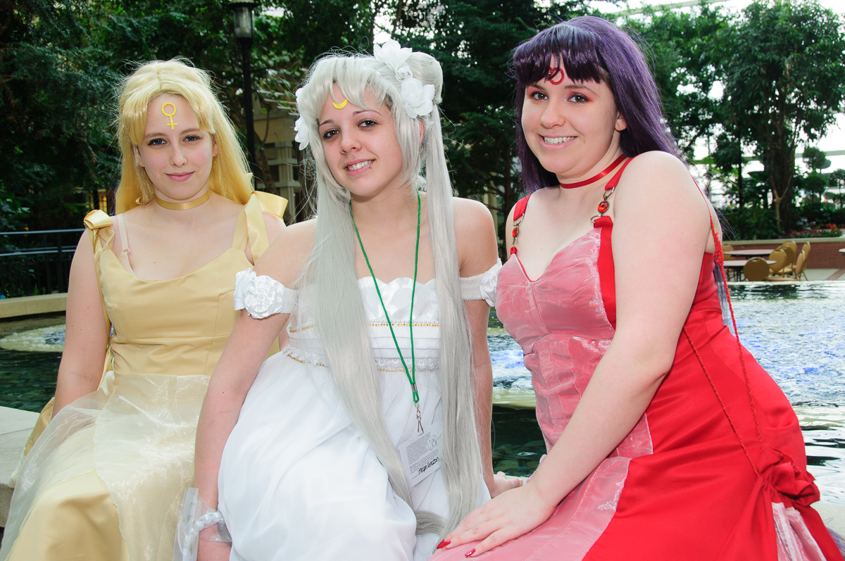 Sailor Venus, Princess Serenity, and Sailor Mars, Sailor Moon