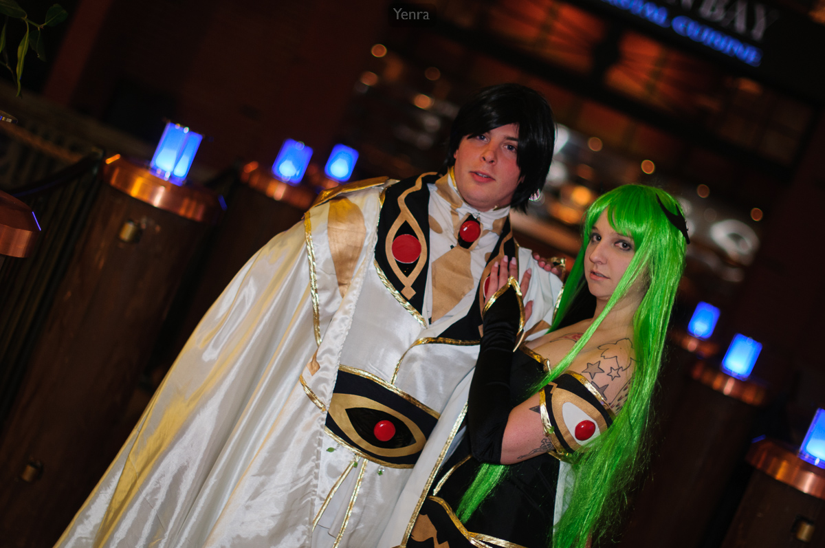 Lelouch and CC from Code Geass