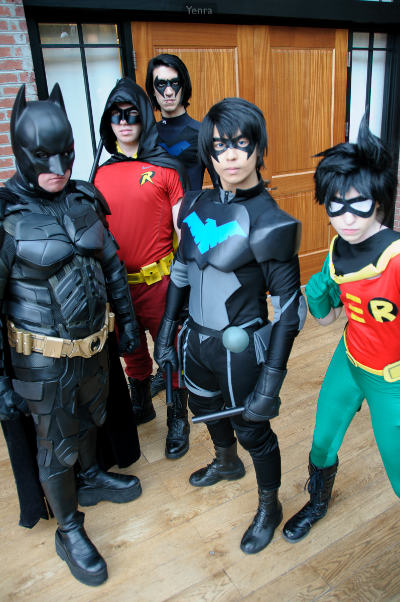 Batman, Robin, Nightwing, Nightwing, and Robin