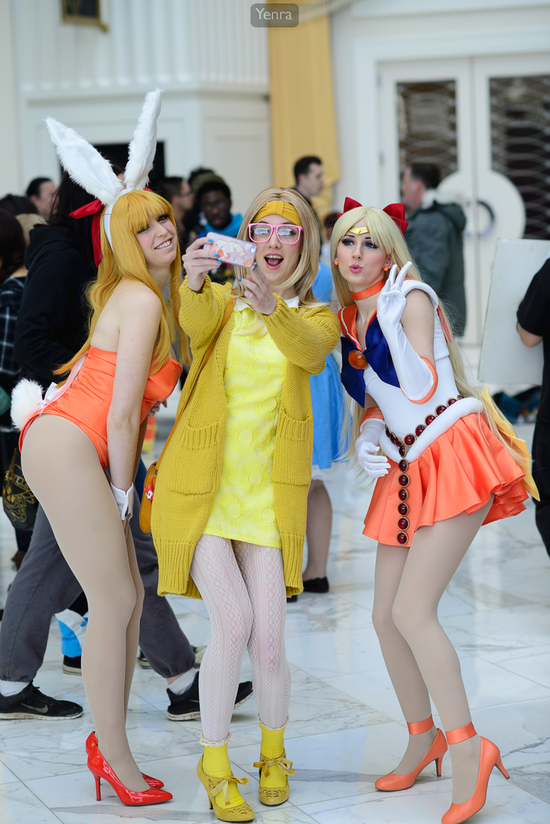 Sailor Venus (Bunnysuit), Honey Lemon, and Sailor Venus