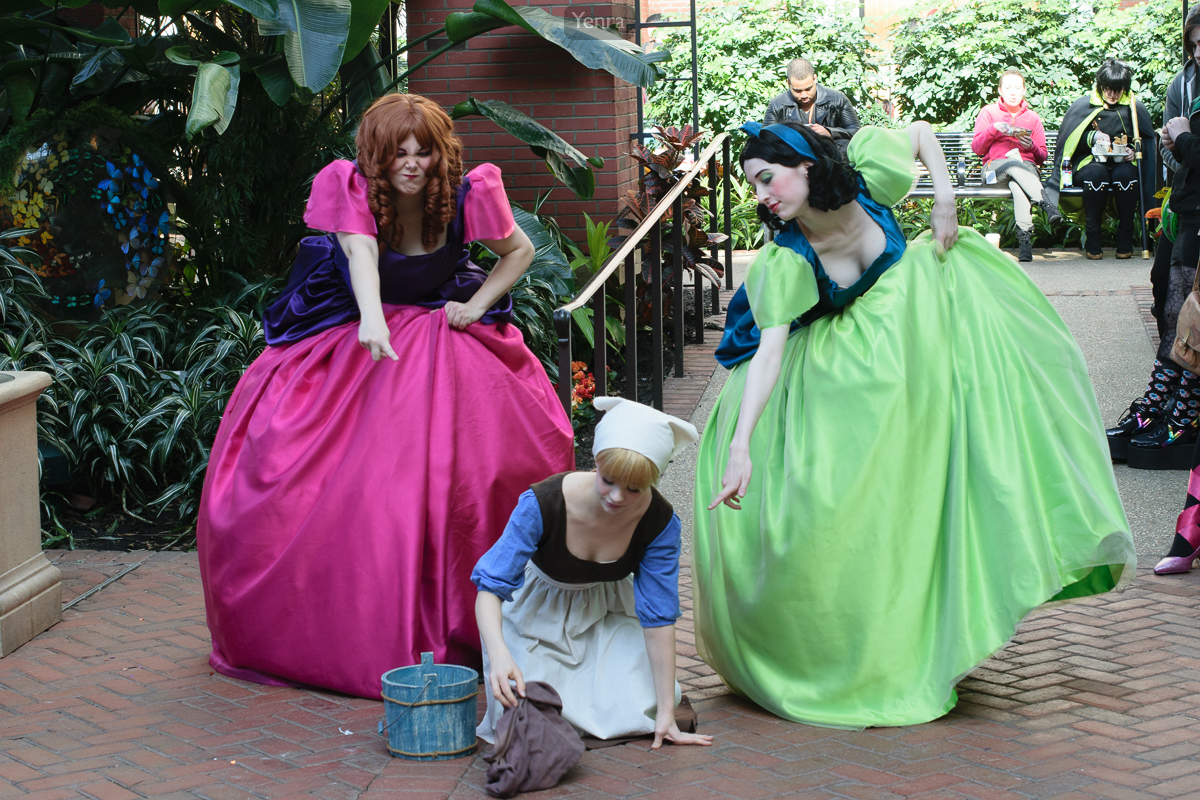 Anastasia Tremaine, Cinderella (maid), and Drizella Tremaine, Cinderella