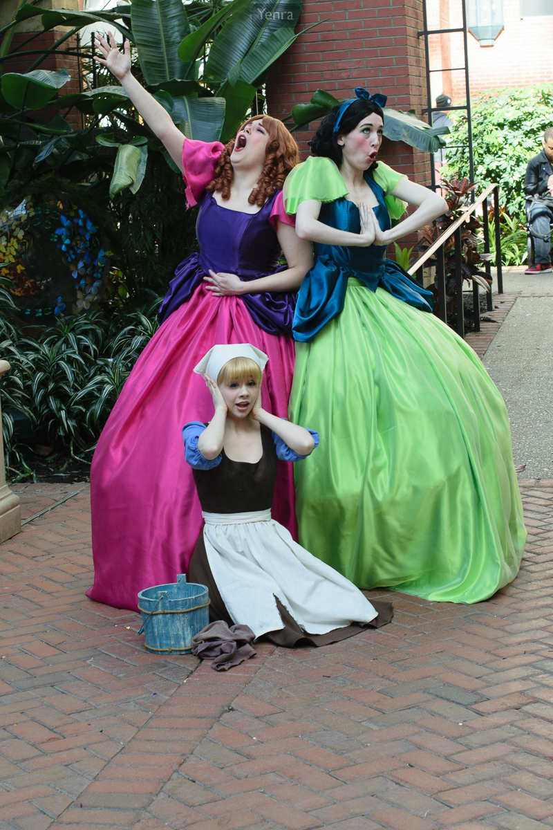 Anastasia Tremaine, Cinderella (maid), and Drizella Tremaine, Cinderella