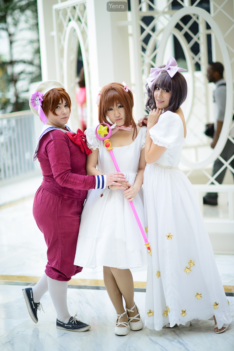 Syaoran Li, Sakura Kinomoto, and Tomoyo Daidouji from Cardcaptor Sakura