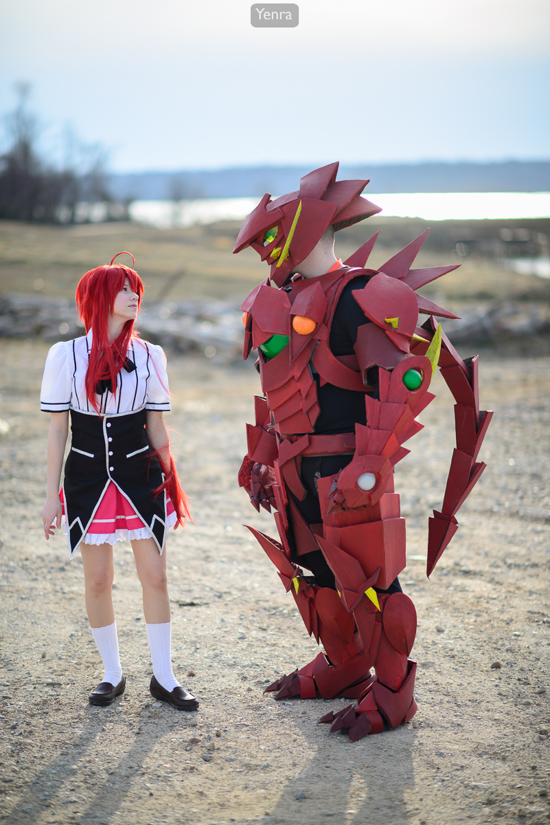 Rias Gremory and Issei Hyoudou from High School DxD