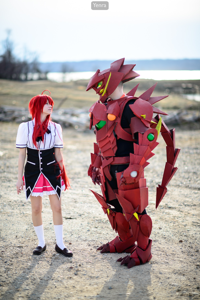 Rias Gremory and Issei Hyoudou from High School DxD
