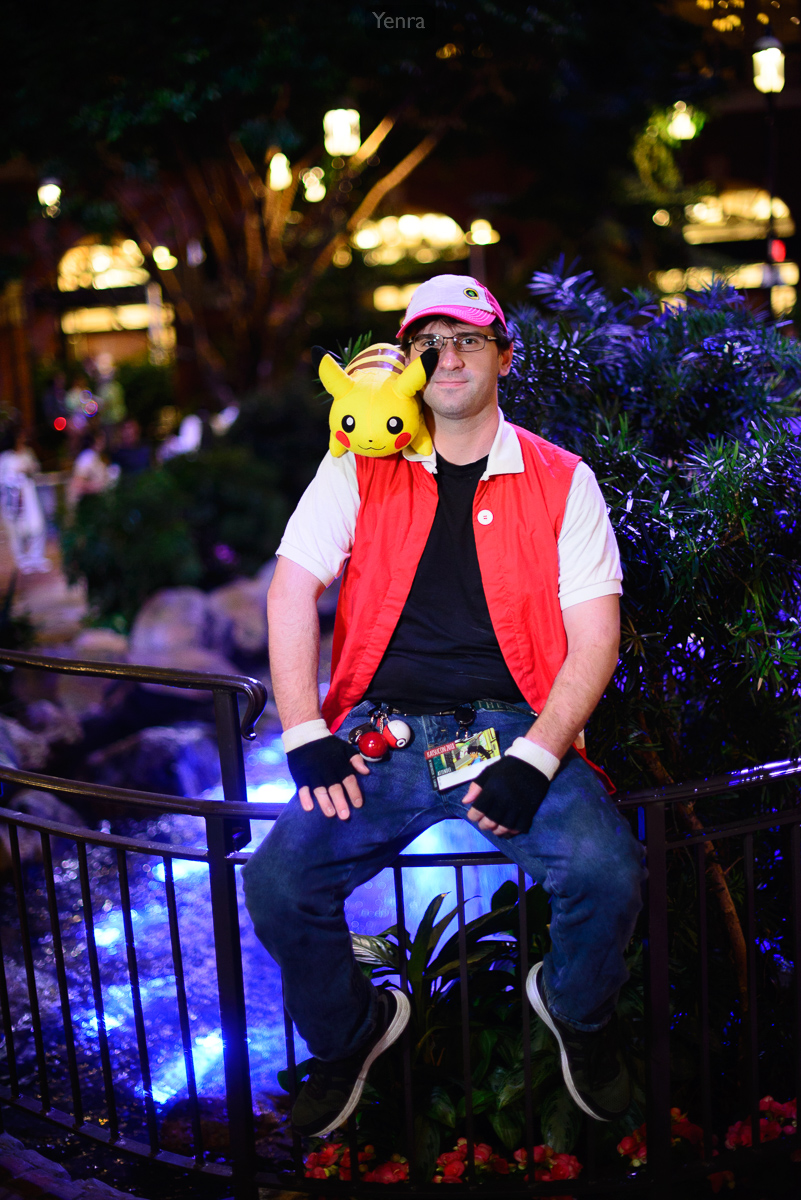 Pokemon Trainer Red with Pikachu