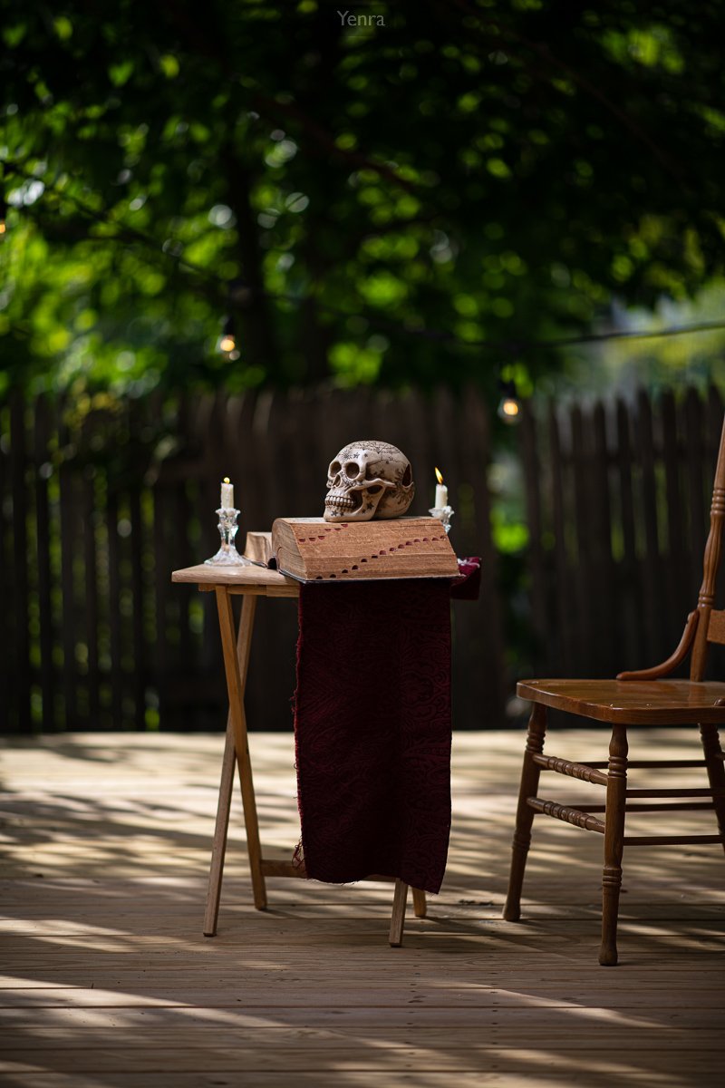 Table with Skull and Candle