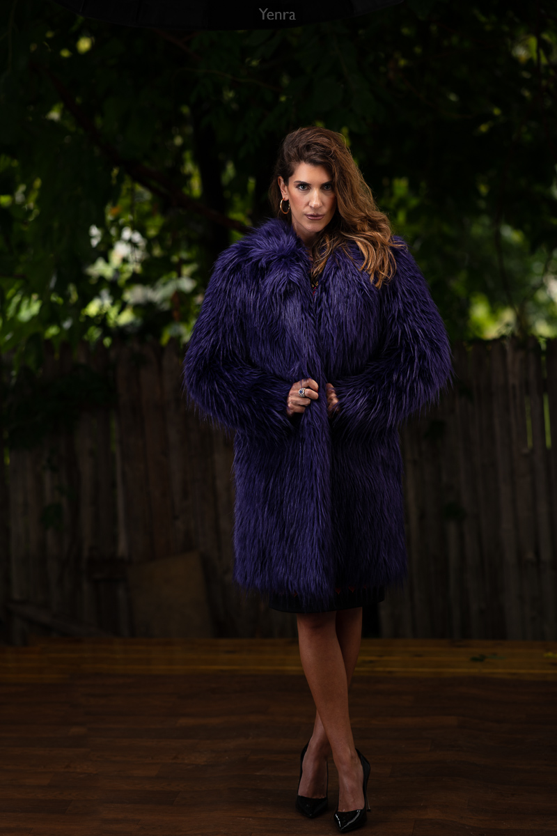 Ravens Purple Fur Coat