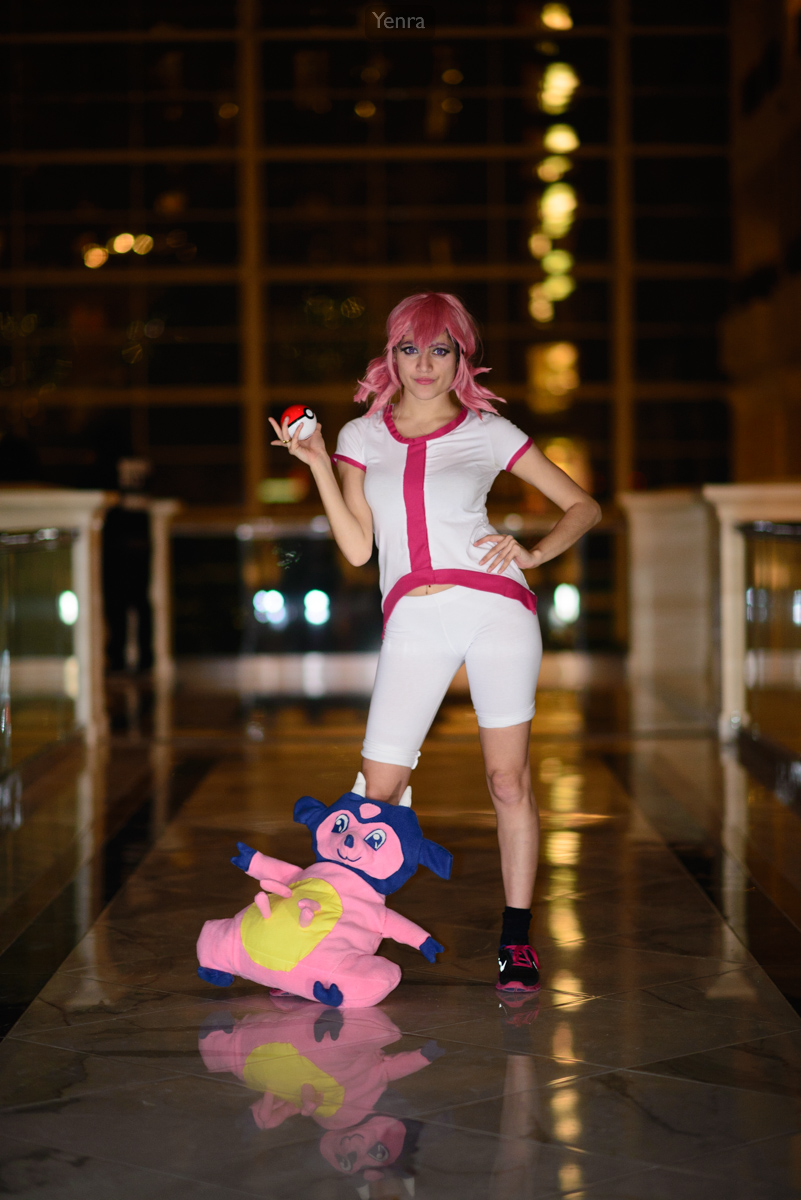 Whitney from Pokemon with Miltank Plushie