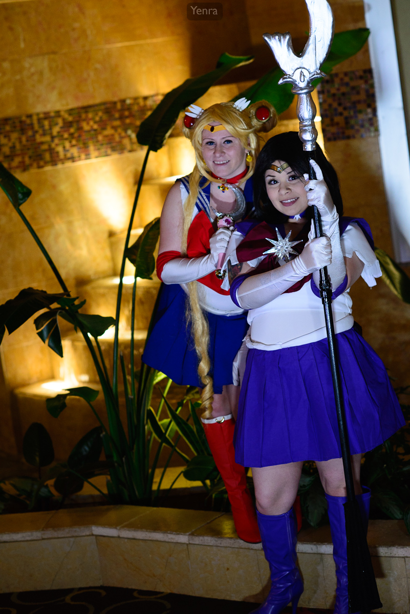 Sailor Moon and Sailor Saturn