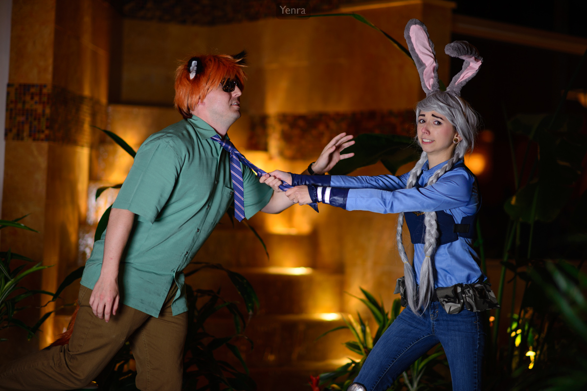 Nick Wilde and Judy Hopps from Zootopia