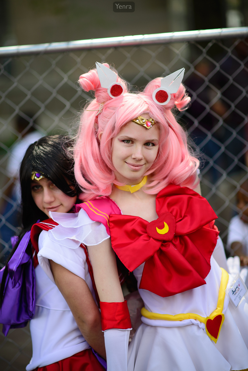 Sailor Mars and Sailor Chibi Moon